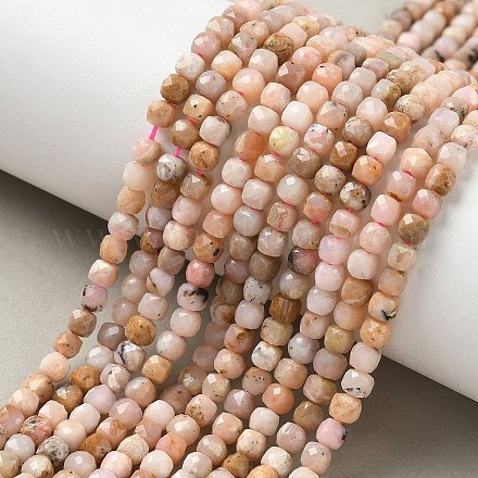 Натуральный розовый опал бусы пряди G-Z104-C01-4mm-1
