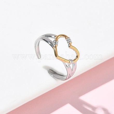 Открытые кольца манжеты из нержавеющей стали 304 RJEW-Z121-02GP-04-1