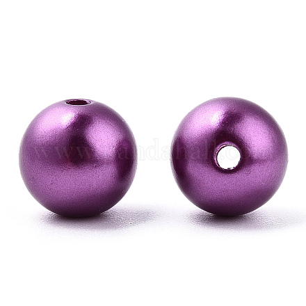 Perles d'imitation en plastique ABS peintes à la bombe OACR-T015-05C-11-1