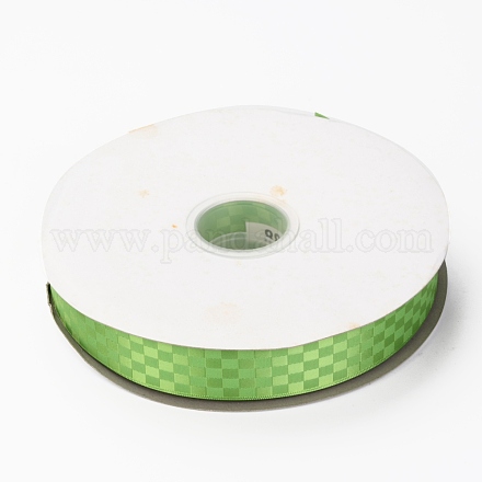 チロリアンテープ  グリッド模様  DIYギフト包装用  淡緑色  1インチ（26mm）  約100ヤード/ロール（91.44m /ロール） OCOR-O011-B09-1