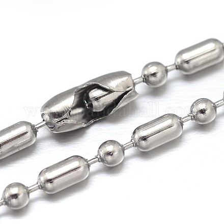 304 Stainless Steel Ball Chain Necklaces CHS-O007-A-2.4mm-1