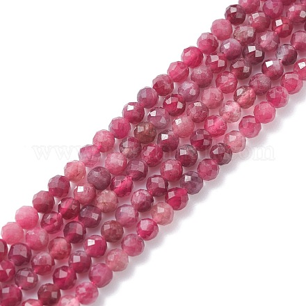 Natural Red Tourmaline Beads Strands G-A021-01B-1