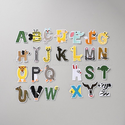 26 шт. Компьютеризированная вышивка ткань утюгом / пришить патчи&nbsp;AJEW-TAC0044-01-1