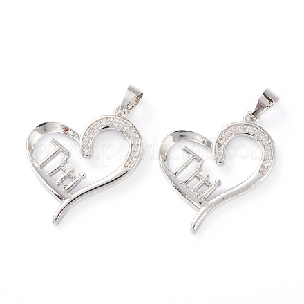 Латунные микропаве прозрачные подвески с фианитом ZIRC-J039-03P-1