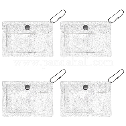 Portamonete in pvc trasparente con polveri glitter ABAG-WH0044-29-1