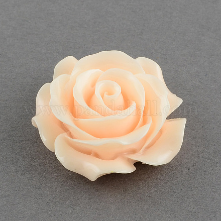 Flat Back Hair & Costume Accessories Ornaments Scrapbook Embellishments Resin Flower Rose Cabochons CRES-Q106-12-1