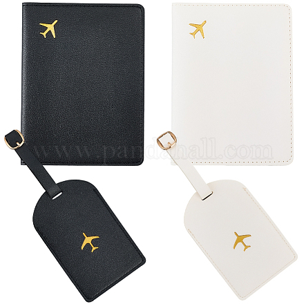 2 бирка для багажа из искусственной кожи и 2 обложки для паспорта FIND-CL0001-14D-1