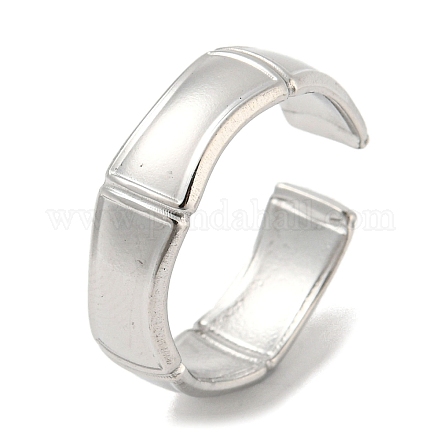 304 anello a polsino aperto in acciaio inossidabile RJEW-C067-03P-1
