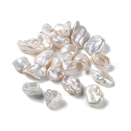 Perles de culture d'eau douce en perles keshi naturelles PEAR-E020-40-1
