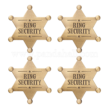 Distintivo di parola di sicurezza dell'anello 4pcs JEWB-FG0001-13-1