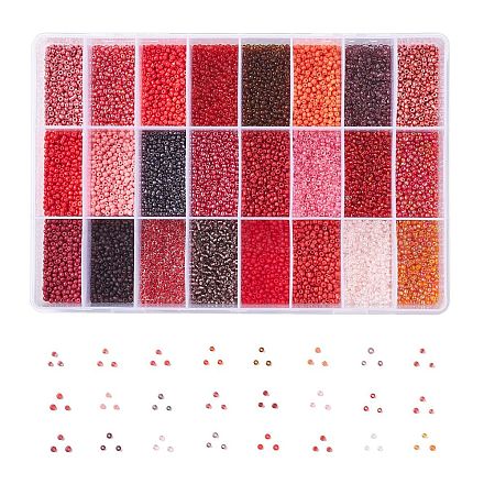288g 24 colores cuentas de semillas de vidrio SEED-JQ0005-01B-2mm-1