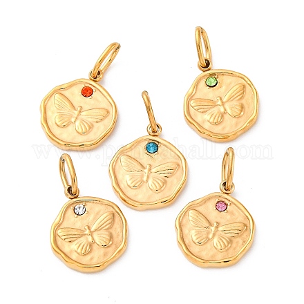 Подвески из нержавеющей стали 304 со стразами STAS-I331-13G-A-1