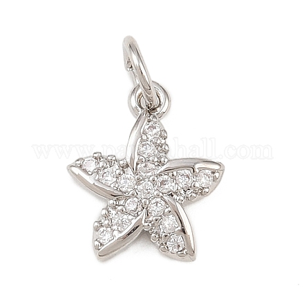 Латунные микропаве прозрачные кубические циркониевые подвески KK-G544-01P-03-1