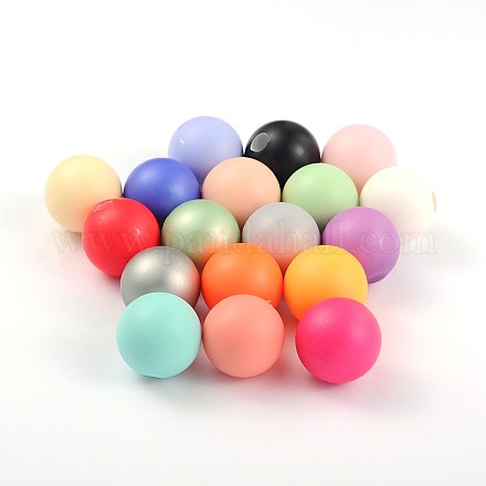 Half Drilled Frosted Round Shell Pearl Beads fit for Ball Stud Earrings BSHE-J010-M-1