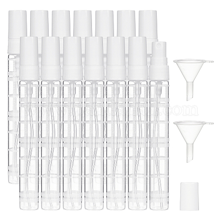 Diyスプレーボトルキット  ガラススプレーボトルと透明プラスチックファンネルホッパー付き  ホワイト  11.75x1.4cm  容量：10ミリリットル  20pc DIY-BC0003-15A-02-1