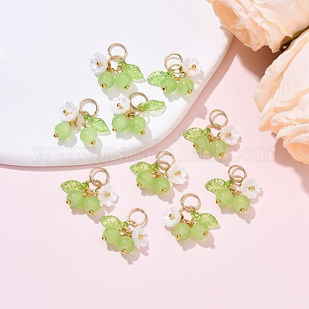 10шт стеклянные подвески PALLOY-YW00093-03-1