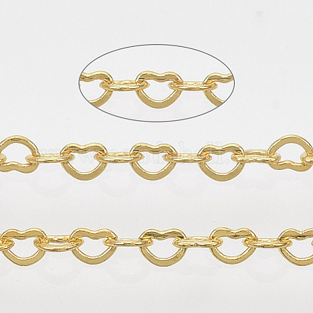 Brass Heart Link Chains CHC-T008-03G-01-1