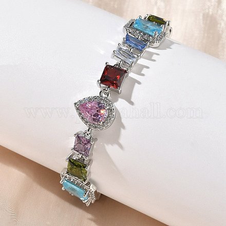 Браслеты-цепочки с прямоугольными BJEW-G764-07P-1