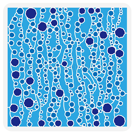 FINGERINSPIRE Air Bubbles Stencil 11.8x11.8 inch Bubbles Stencils Template Plastic Bubbles Block Pattern Stencil Reusable DIY Art and Craft Stencil for Wood Wall Art Drawing Painting Home Decor DIY-WH0391-0477-1
