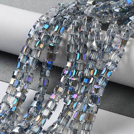 Chapelets de perles en verre électroplaqué EGLA-R064-4mm-05-1