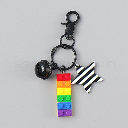 Pride Flag/Rainbow Flag Plastic Building Block Keychains RABO-PW0001-074A-1