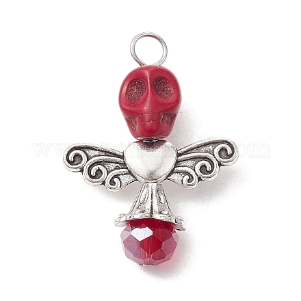 Подвески из синтетической бирюзы и стекла PALLOY-TA00113-01-1