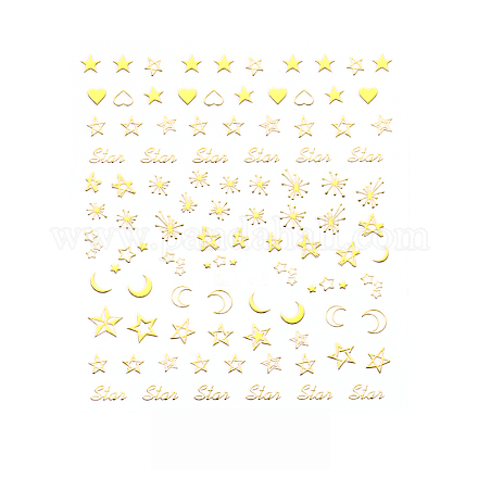 3D Gold Stamping Nail Decals Stickers MRMJ-R090-56-DP3193-1