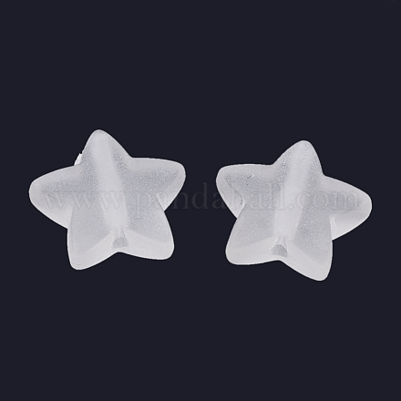 Perles acryliques transparents dépoli FACR-N002-01-1