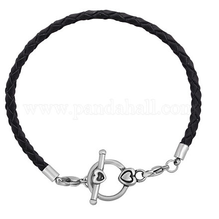 Braided Leather Cord Bracelet Makings MAK-M021-03-D-1