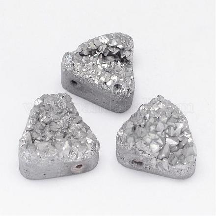 Galvanizadas druzy natural de cristal de cuarzo G-G888-06D-1