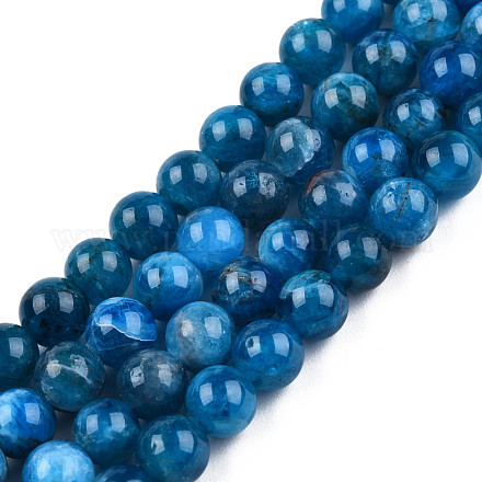 Natural Apatite Beads Strands G-S150-18-6mm-1