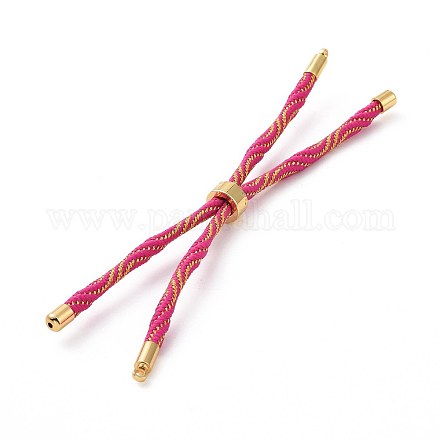Bracelets argentés en corde de nylon MAK-C003-03G-11-1