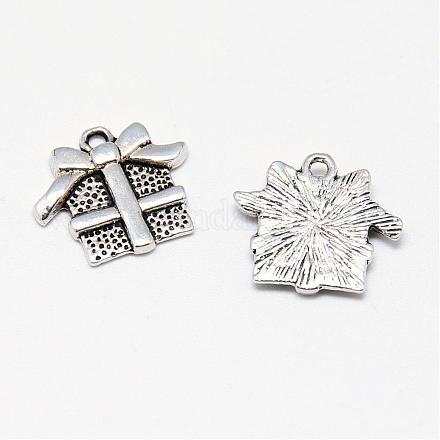 Tibetan Style Alloy Charms TIBE-S301-034AS-RS-1