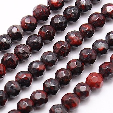 Chapelets de perles en pierre de sang naturelle G-G545-34-1