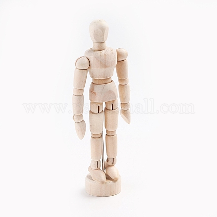 Unfinished Blank Wooden Puppet DIY-WH0163-92A-1