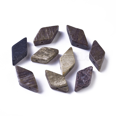 天然石化木マルチ連リンク  菱形  17.5~22x9.5~11.5x5.5~6.5mm  穴：1~1.5mm G-G790-25B-1