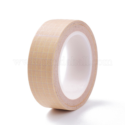 DIYスクラップブック装飾紙テープ  マスキングテープ  グリッド模様  桃パフ  15mm  約10m /ロール DIY-F025-G02-1