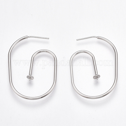 Accessoires de clous d'oreilles en laiton KK-T038-216P-1