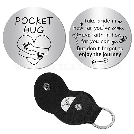 Creatcabin pocket hug token kit per la creazione di portachiavi ricordo a lunga distanza DIY-CN0002-67E-1