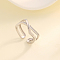 Elegant S925 Silver Zircon Cross Open Ring for Women Stylish Jewelry