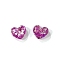 Resin Cabochons, Heart, Crimson, 16x18x9.5mm