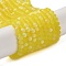 Imitation Jade Glass Beads Strands, Half AB Color Plated, Faceted, Frosted, Rondelle, Yellow, 3.5x3mm, Hole: 1mm, about 117pcs/strand, 13.66''~13.90 inch(34.7~35.3cm)