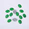 Resin Cabochons, Oval, Green, 10x8x4mm