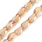Electroplate Glass Beads Strands, Pearl Luster Plated, Faceted, Twist, PeachPuff, 8~8.5x5.5~6x5.5mm, Hole: 1mm, about 49pcs/strand, 15.94 inch(40.5cm)