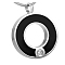 Women's 304 Stainless Steel Rhinestone & Enamel Ring Memorial Urn Necklace for Ashes, Stainless Steel Color, 15.75~19.69 inch(40~50cm)