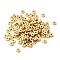 Brass Beads, Flat Round, Real 18K Gold Plated, 4.5x2mm, Hole: 1.4mm
