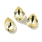 Glass Rhinestone Cabochons, Pointed Back & Back Plated, Faceted, Teardrop, Jonquil, 6x4x2.5mm