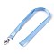 Polyester Neck Strap Lanyard, with Lobster Claw Clasps, Light Sky Blue, 48.5x1.5cm