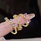 3Pcs Alloy with Rhinestone Cuff Rings, Bowknot, Golden, Inner Diameter: 17mm