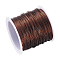 Round Copper Beading Wire for Jewelry Making, Long-Lasting Plated, Saddle Brown, 22 Gauge, 0.6mm, about 59.05 Feet(18m)/roll
